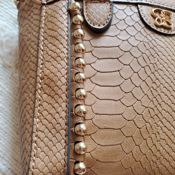 Jessica Simpson Tonal Python Pecan Gia Satchel Women Handbags Purse - Picture 7 of 16